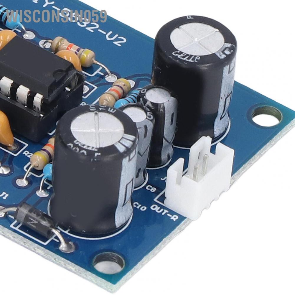 Wisconsin059 Bảng mạch tiền khuếch đại PCB Bảng điều khiển đơn phía trước Bảng điều khiển kép Thiết kế 5 lần Độ phóng đại 12‑35V