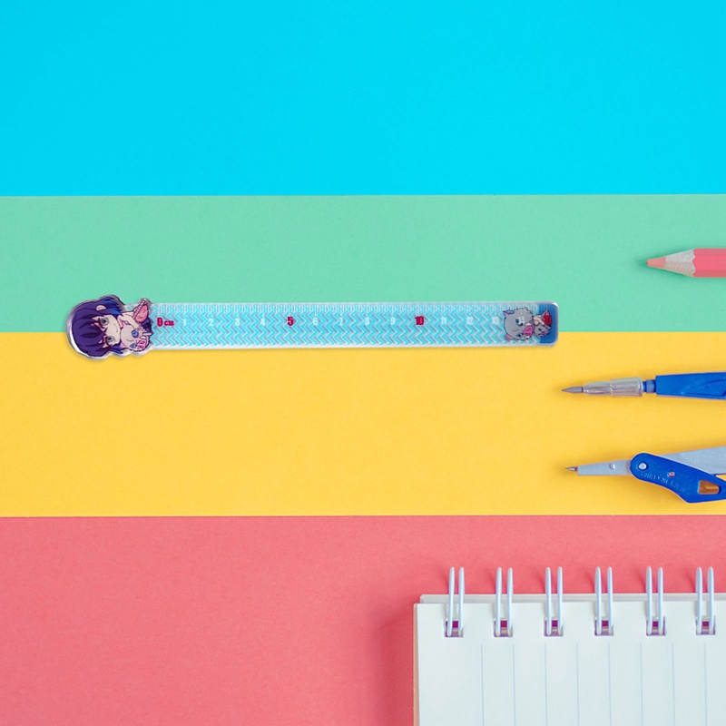 Thước Kẻ Acrylic Họa Tiết Hoạt Hình Anime Kimetsu No Yaiba Dễ Thương