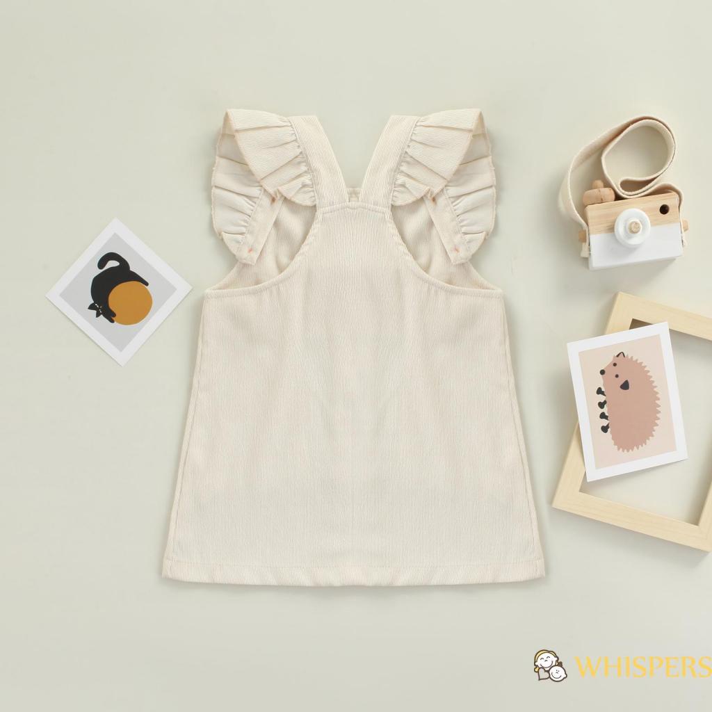 Đầm yếm cổ vuông có túi thời trang mùa thu xinh xắn cho bé gái