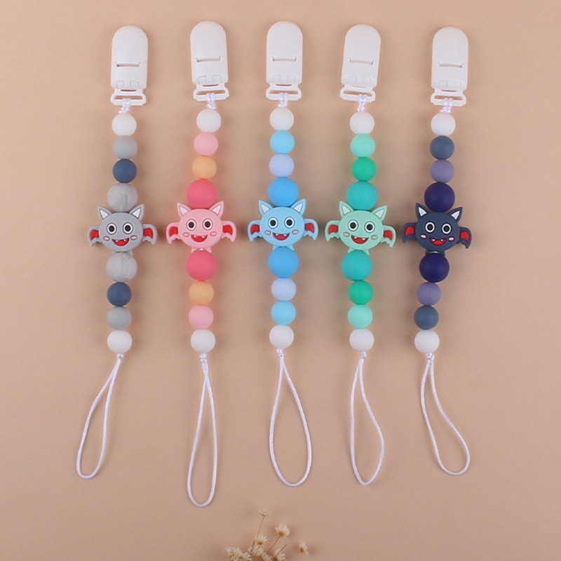 Giá Đỡ Núm Vú Giả Bằng Silicon Hình Dơi Không BPA DIY Cho Bé Sơ Sinh