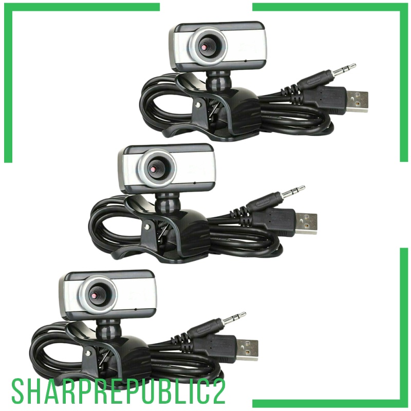Set 3 Webcam Kỹ Thuật Số Sharprepublic2 Hd Usb 2.0 Có Thể Xoay Được Cho Pc Laptop | BigBuy360 - bigbuy360.vn