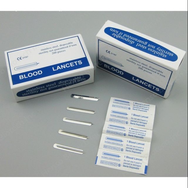 Hộp 200 Cái Kim Chích Mụn Kim Lấy Máu LANCETS