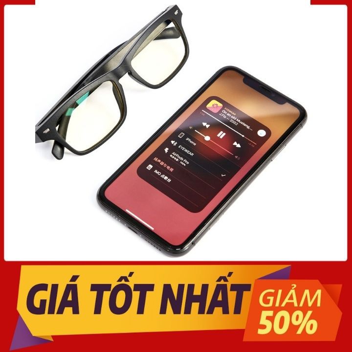 MẮT KÍNH TAI NGHE BLUETOOTH GỌI ĐIỆN NGHE NHẠC MÀU TRẮNG SỊN SÒ