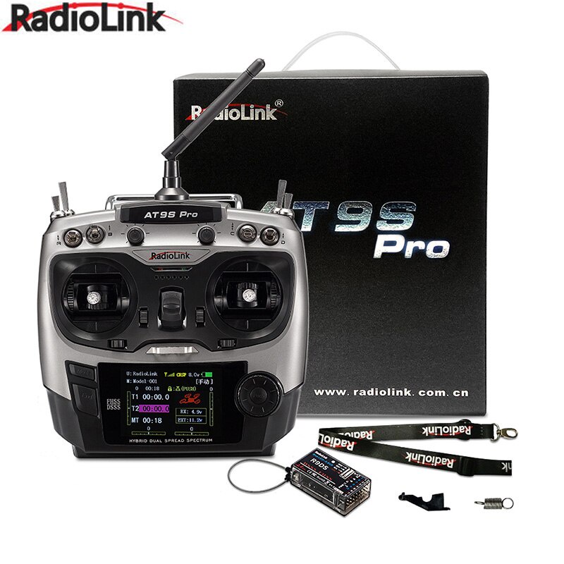 Bộ Điều Khiển Radiolink AT9S Pro Radio Kèm Bộ Thu R9DS Receiver
