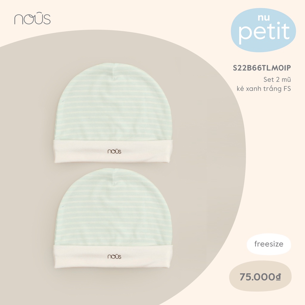 [CHÍNH HÃNG] Set phụ kiện sơ sinh petit mềm mại Nous - Onesize