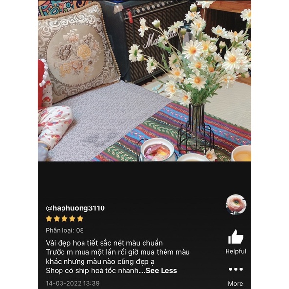 Vải họa tiết thổ cẩm  làm vải trang trí, may đồ cực xinh - Gippy Decor