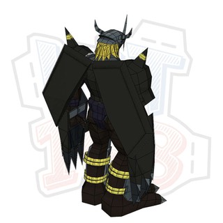 Mô hình giấy Anime Game Digimon BlackWargreymon