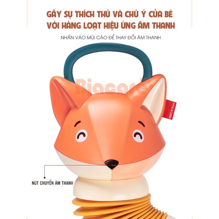 Đồ chơi trẻ nhỏ đàn arcordion cáo, đồ chơi treo nôi treo xe vui nhộn cho bé từ 0-12 tháng tuổi