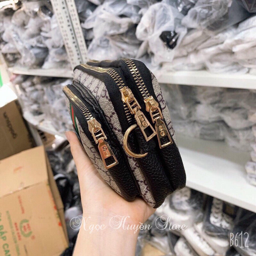 Túi Đeo Chéo𝑺𝑰𝑬̂𝑼 𝑺𝑨𝑳𝑬 Túi Dáng Hộp Cá Tính, 3 Ngăn Tiện Lợi, Khóa Kéo An Toàn
