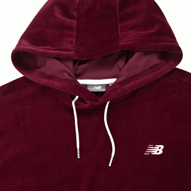 Áo Hoodie NB nhung tăm - Burgundy [ Xuất Hàn ]