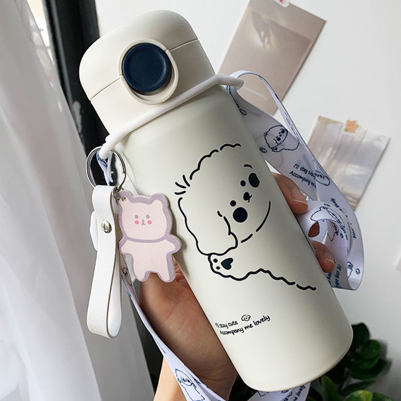 ₪☜Bình hút chân không nữ cốc uống nước tươi và dễ thương có ống hút Xu hướng sáng tạo tính cách trẻ em đơn giản cô gái r