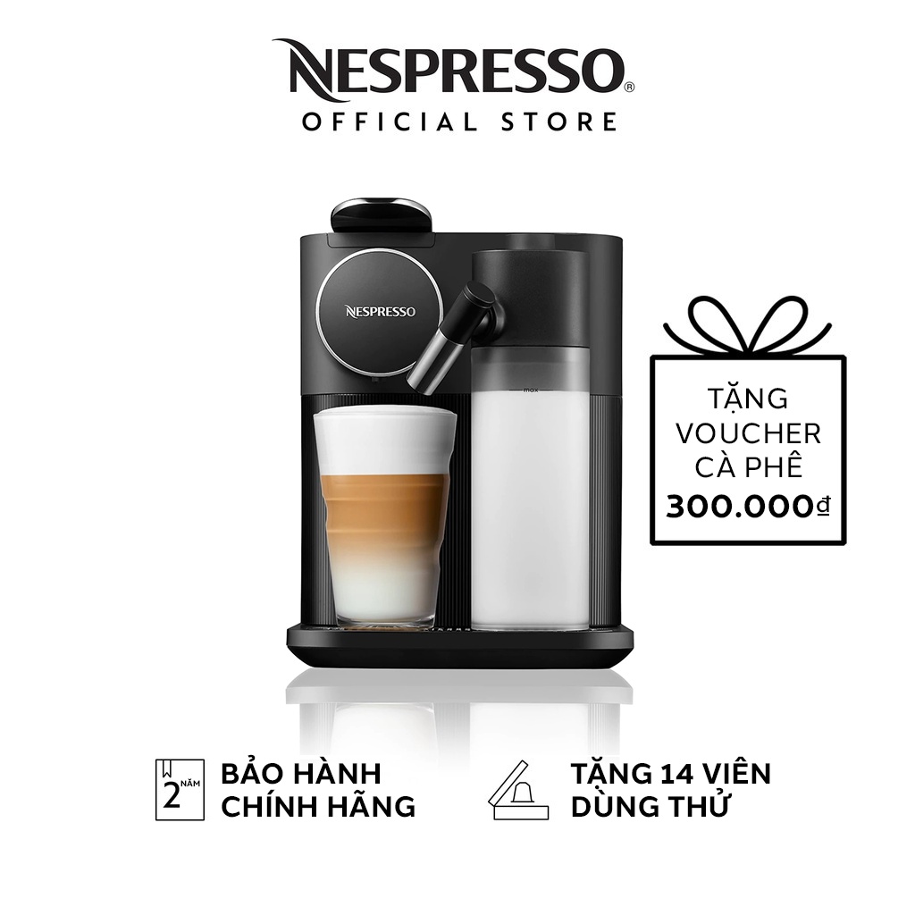 [Mã ELHADEV giảm 4% đơn 300K] Máy pha cà phê Nespresso Gran Lattissima Đen