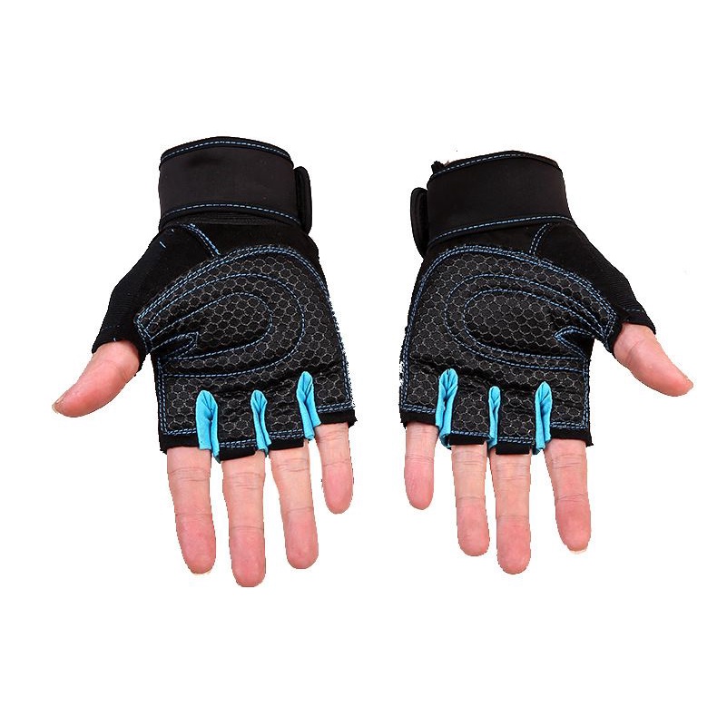 Găng tay bao tay thể thao tập gym đi phượt xe máy du lịch cụt ngón có bao đệm lưới cực êm Bodysport