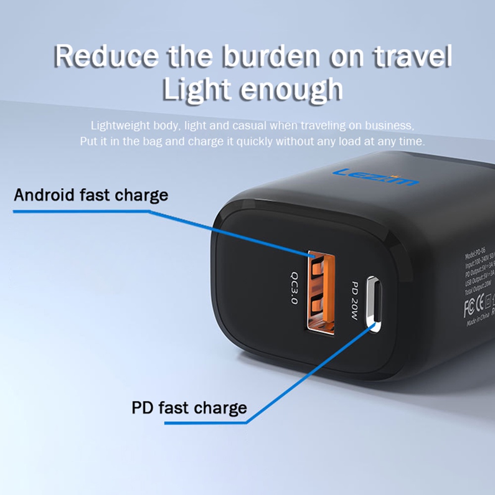 Củ sạc nhanh SPRISE 20W PD USB QC3.0 cho iphone Android