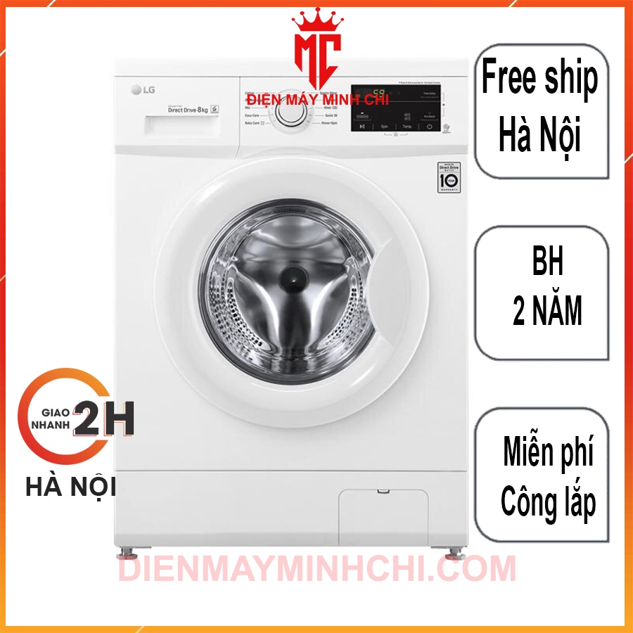 Máy giặt LG Inverter 8 kg FM1208N6W Bảo hành 2 năm - Miễn phí công lắp đặt