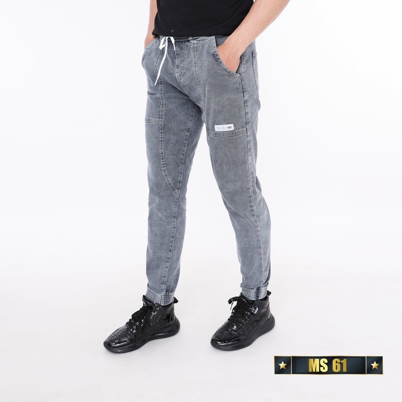 Quần Jean Jogger Nam Lưng Thun Cao Cấp Chất Đẹp Co Giãn Thoải Mái