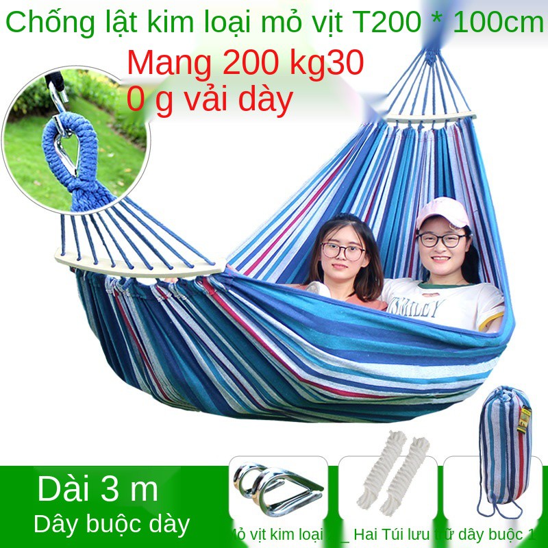 Võng ngoài trời đôi chống lật một tấm vải dày đơn trong nhà sinh viên ký túc xá phòng ngủ đu lười Ghế treo