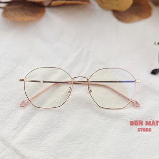 Gọng Kính Kim Loại Lục Giác B2932 (Tặng Hộp Khăn)