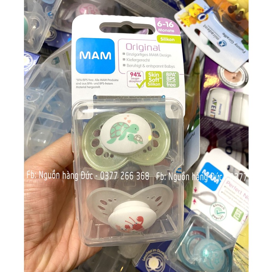 Ti giả MAM Đức 6-16m chỉnh nha cho bé Original, Air- Nguồn hàng Đức