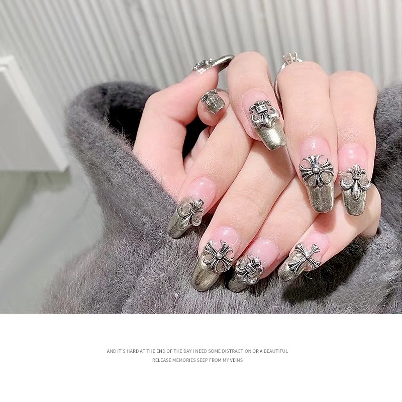 Set charm kim loại trang trí móng - set charm thánh giá