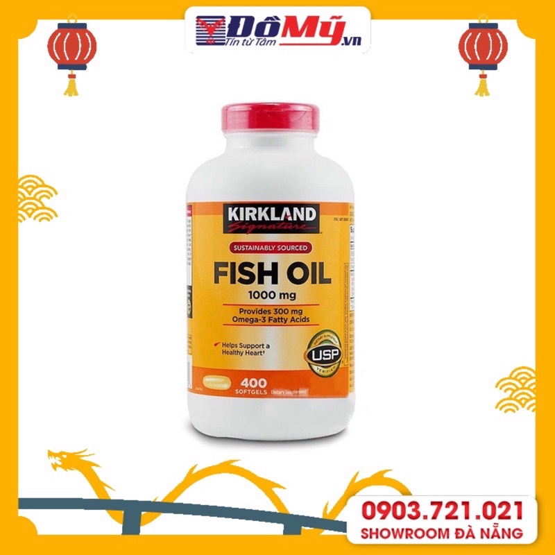 Dầu cá Kirkland Signature™ Omega-3 Fish oil 400 Viên nhập từ Mỹ