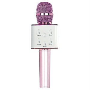 ( Siêu hot ) Micro Karaoke Bluetooth Q7 (hồng) - hát hay giá rẻ ( Kèm ảnh thật )