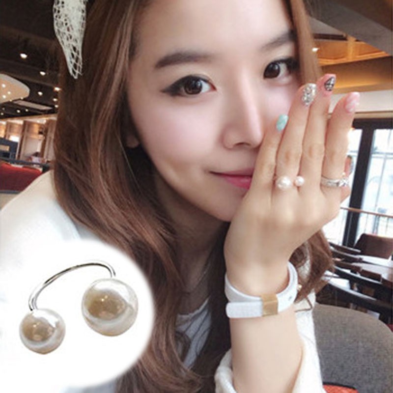 Nhẫn ngọc trai đơn giản cho nữ hàn quốc