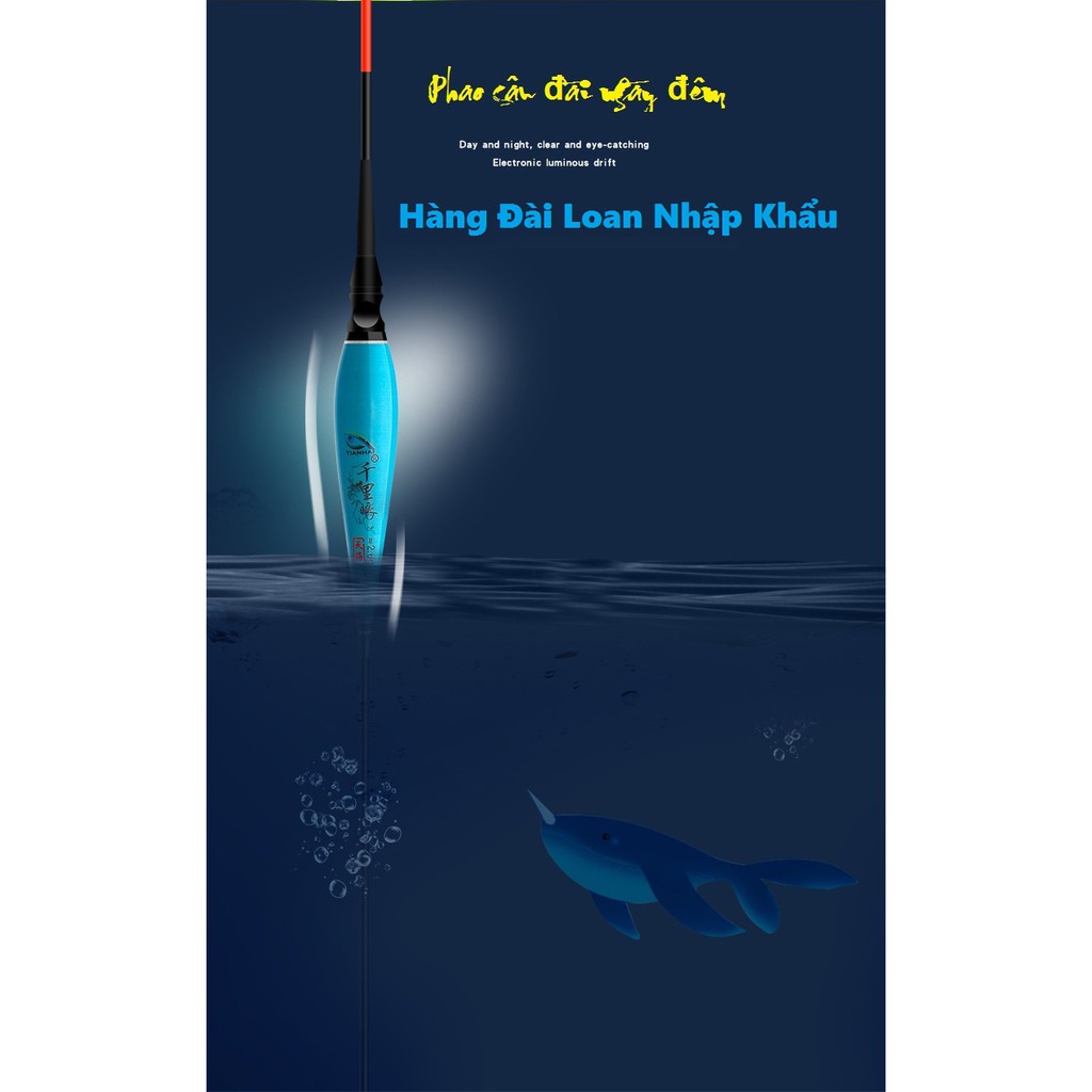 [Kèm Pin] Phao câu Đài Ngày - Đêm ngọn phao siêu dẻo độ sáng cực cao - Sanami Fishing
