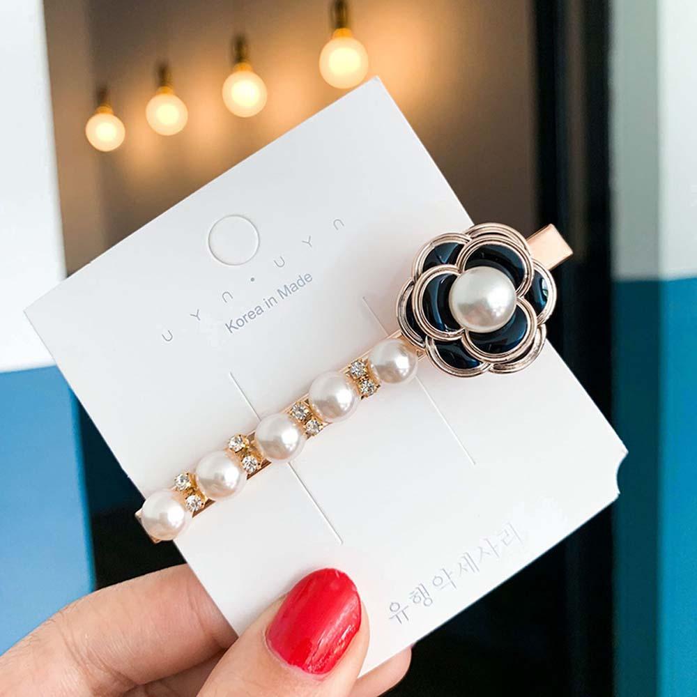 IVORY Kẹp Tóc Đính Hoa Trà Kiểu Hàn Quốc Dễ Thương