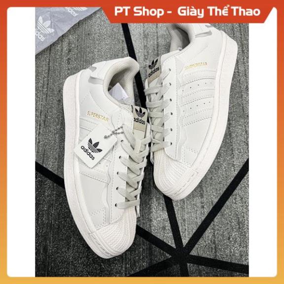 Giày thể thao sò 3 mầu hồng trắng sữa xanh cổ thấp full phụ kiện | Giầy Sneaker Sò Superstar