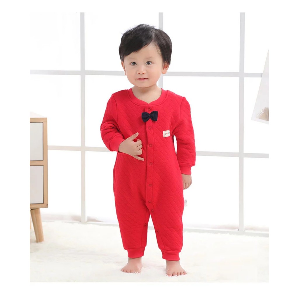 Body liền thân trần bông, bodysuit dài tay cotton cho bé trai và bé gái sơ sinh từ 3-15kg-BD45