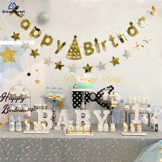 DF Dây Treo Chữ Happy Birthday Trang Trí Tiệc Sinh Nhật Cho Bé