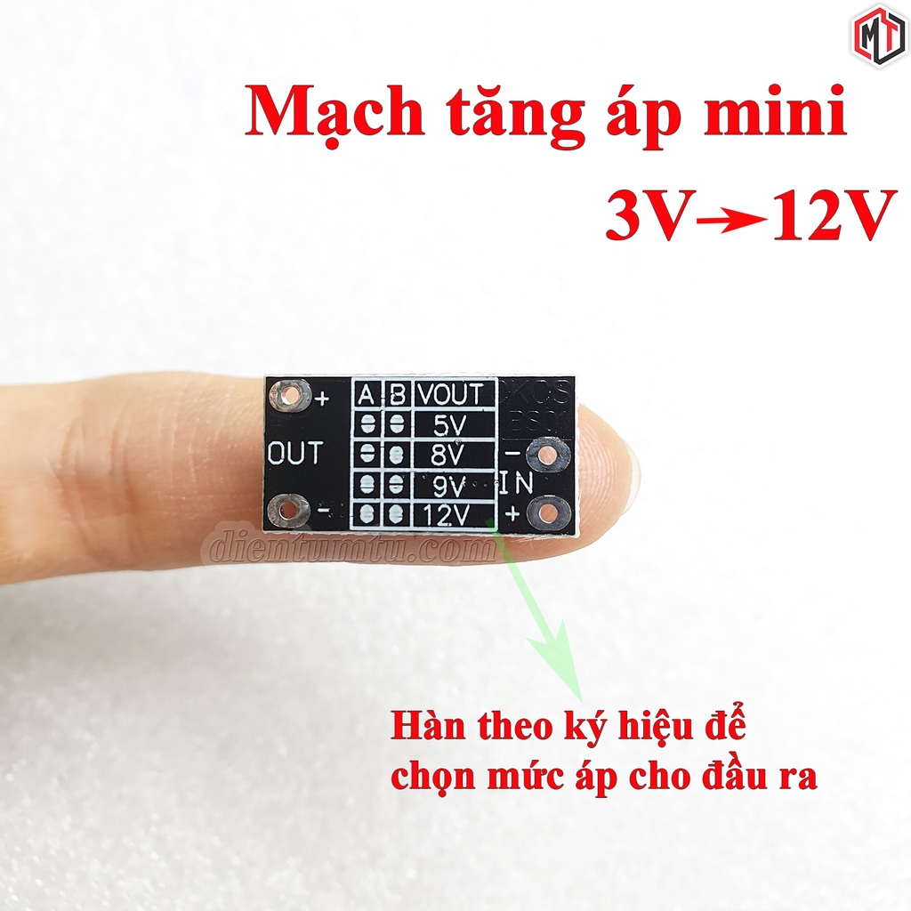 Mạch Tăng Áp Mini DC-DC Từ 3V Lên 5V / 8V / 9V / 12V