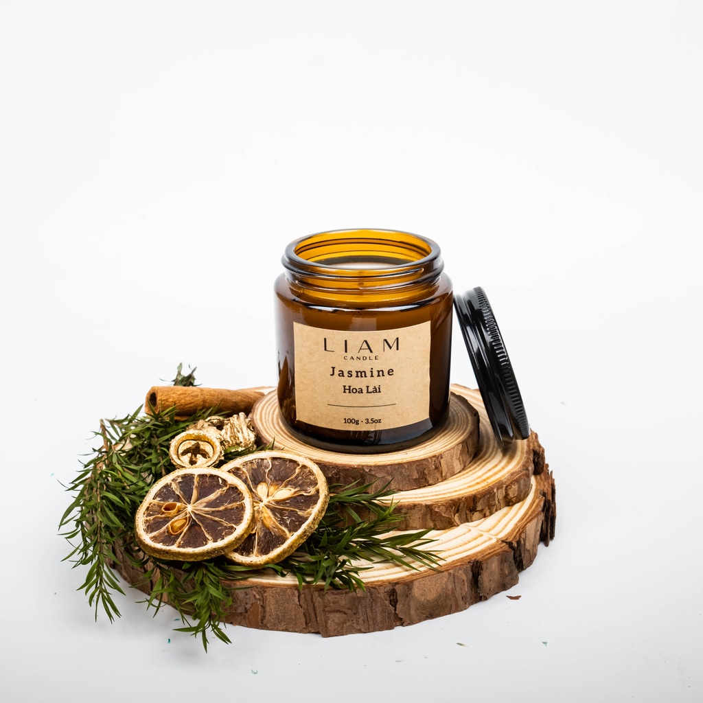 Nến Thơm Liam Candle Jasmine Hương Hoa Lài Thoang Thoảng Nhẹ Tênh Cùng Trà Trắng Không Quá Ngào Ngạt