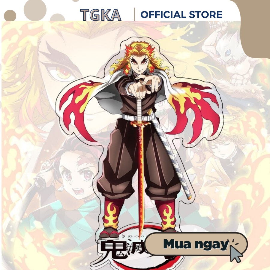 Standee anime để bàn theo viền ảnh, tượng mô hình anime kimetsu no yaiba