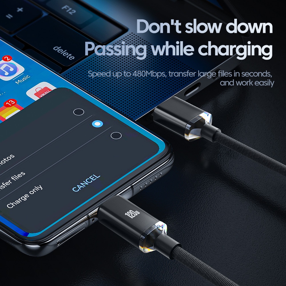 Dây Cáp Sạc Nhanh 6A Usb C 120w Cho Huawei Realme