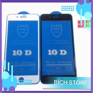[ XẢ HÀNG ] Kính Cường Lực BK 10D Full Màn Cho 6/6S/7/8/Plus/X -Siên Rẻ Siêu Chống Xước