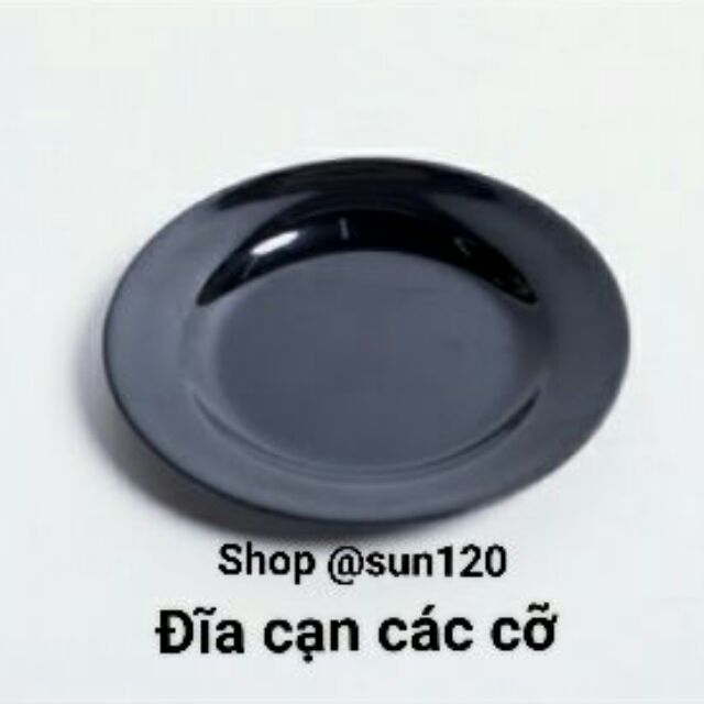 Đĩa phíp cạn đen bóng các cỡ DC Melamine