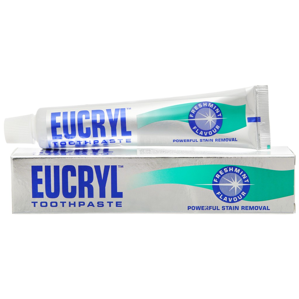 Kem đánh răng tẩy trắng Eucryl Toothpowder hương bạc hà 62g