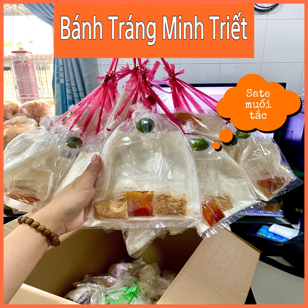 10b Bánh tráng Sa tế Ớt Tắc muối nhuyễn hành phi Bánh Tráng Tây Ninh