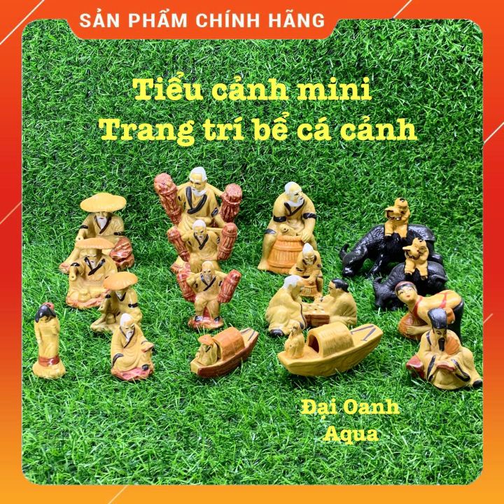 Tiểu cảnh mini - Tượng gốm trang trí hồ cá, bể cá, chậu cây, hòn non bộ, sân vườn