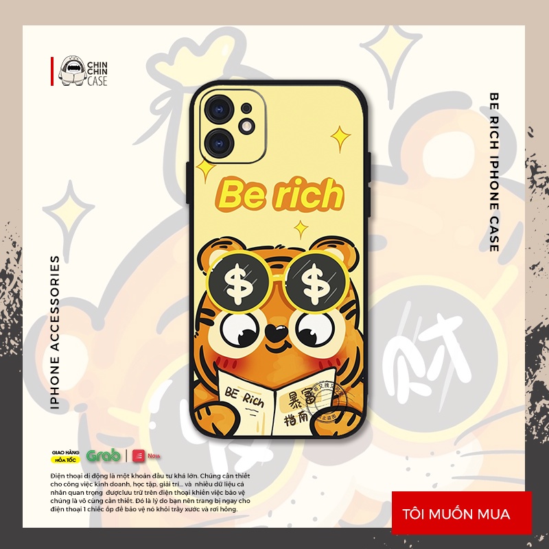 Vỏ ốp iPhone Silicon viền vuông Tiger 195-196 cho iPhone 6pl/6s/6spl/7/7pl/8/8pl/x/xs/11/12/13/14/pro/max - Chinchincase