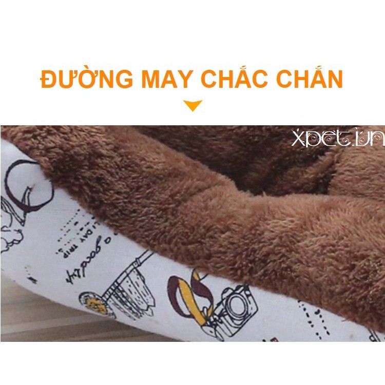 [ SIZE CỰC LỚN] Đệm ổ nằm cho chó mèo chữ nhật cao cấp đủ size lót lông siêu ấm