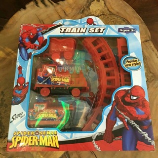 đồ chơi trẻ em : Bộ đường ray tàu oto siêu nhân nhện cho bé