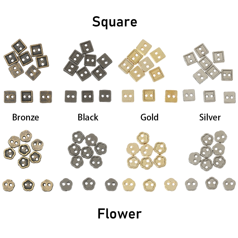 Set 10/20 Nút Áo 4mm Hai Lỗ Cho Búp Bê