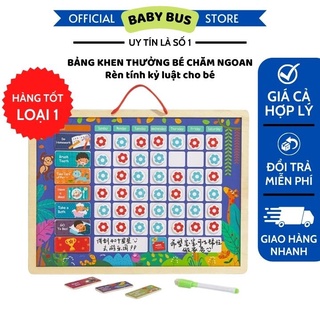 Bảng Khen thưởng nam châm cho bé rèn tính kỷ luật các ngày - Bé ngoan cả tuần