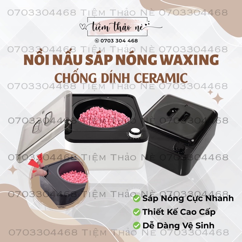 Nồi nấu sáp wax lông nóng chống dính Ceramic - Hàng cao cấp