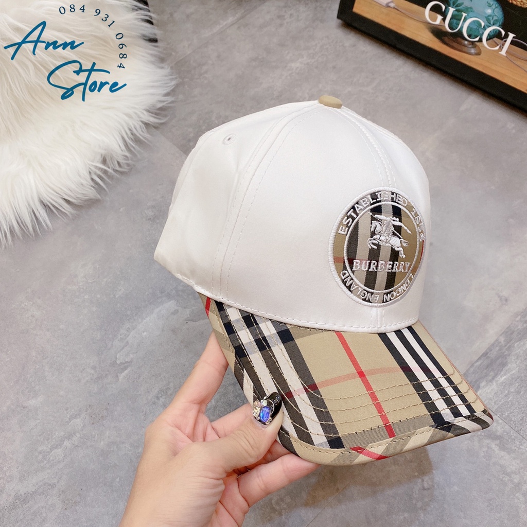 NEWMŨ LƯỠI TRAI BURBERRY CAO CẤP, LOGO THÊU ẤN TƯỢNG, PHOM MŨ CĂNG CHUẨN HÀNG XUẤT