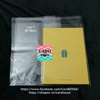 (Có Sẵn) Bọc Đựng Album Loại 7 (28*38cm) - Bao Nilon Có Keo Dán