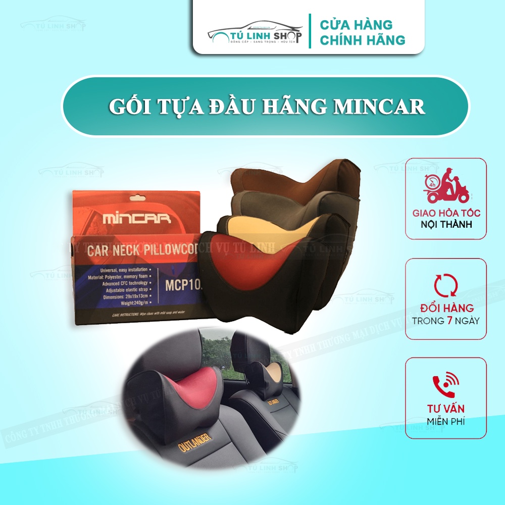 Gối tựa đầu văn phòng, gối tựa cổ xe ô tô chính hãng MINCAR có tem check code